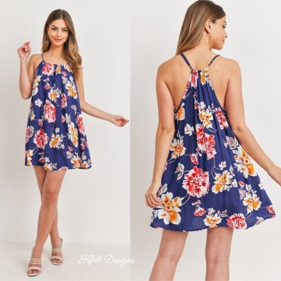 Floral Strappy Shift Dress - Picture 4 of 4